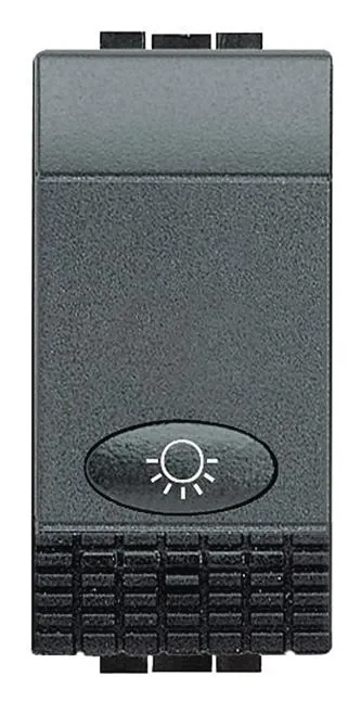 Legrand BTicino L4043N LivingLight Schließer- taster Axial 1M mit Wippe Licht SL Anthr.