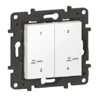 Legrand 863604 Niloe Step with Netatmo Szenentaster 4-Fach Ultraweiß