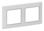 Legrand 754032 Rahmen 2-fach Valena Life ultraweiß/Chrom Thermoplast