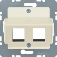 Berker Zentralplatte weiß für AMP Modular-Jack 146302