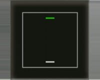 MDT Tastsensor KNX Unterputz schwarz glänzend 1-fach 2pk BE-GTL1TS.01S