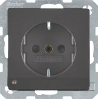 Berker SCHUKO-Steckdose anthrazit/sa LED-Orientierg-licht 41096086