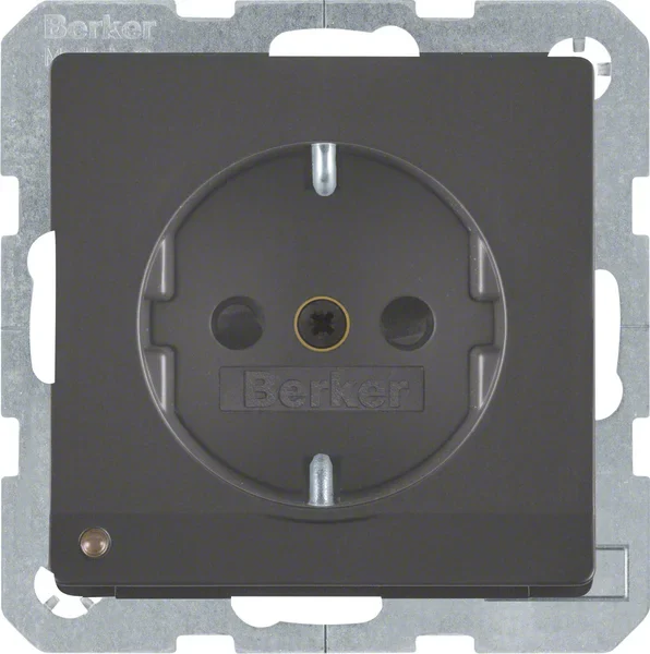 Berker Berker SCHUKO-Steckdose anthrazit/sa LED-Orientierg-licht 41096086
