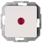 Kopp 619671088 Kontrollschalter mit Linse beleuchtet10AX 250V Milano weiß
