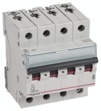 Legrand 403555 TX3 LS-Schalter C 2A 4-polig 6kA 400VAC 4TE