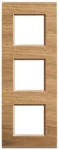 BTicino LNA4802M3LNC LivingLight Abdeckrahmen 3-fach 2+2+2M Walnuss