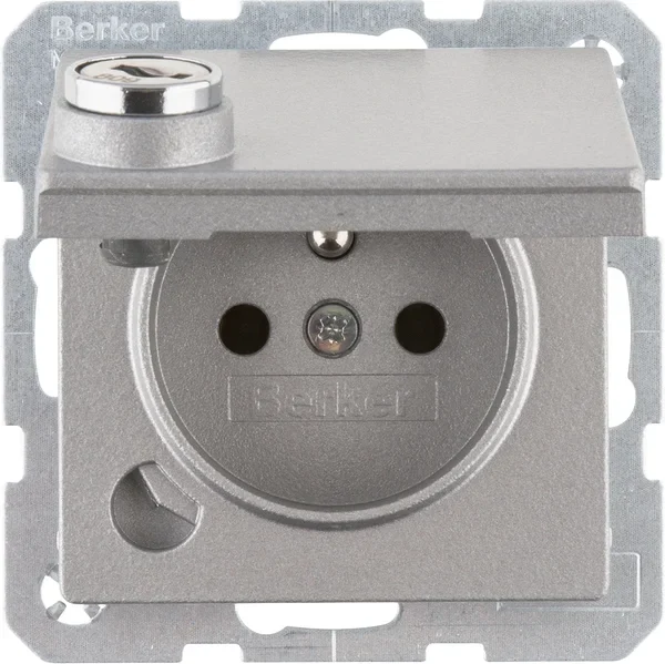 Berker Berker Steckdose mit Erdstift Q.1,alu, ma, la 6768116084