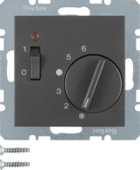 Berker Raumtemperaturregler 24 V mit Öffner, Zentrals 20311606