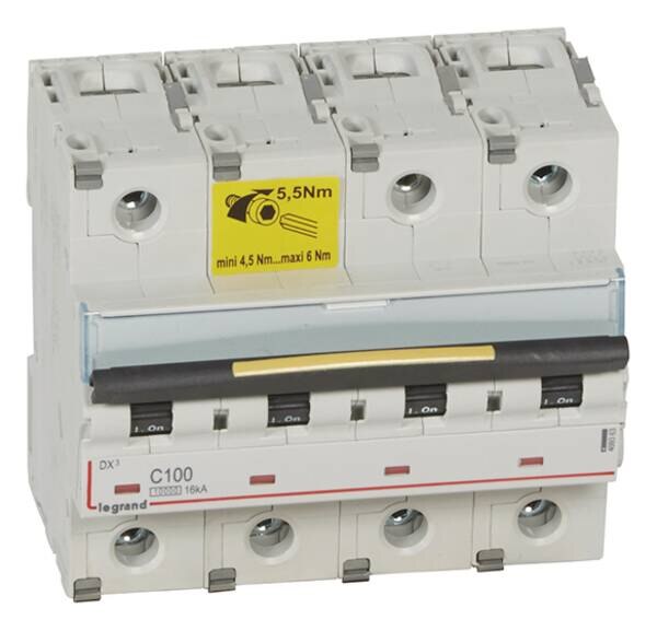 Legrand Legrand 409363 DX3 LS-Schalter C 100A 4-polig 10kA 400VAC 6TE