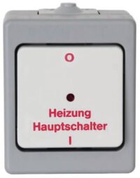Kopp 567348009 AP-Heizungshauptschalter Standard grau/lichtgrau
