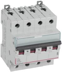 Legrand 409529 DX3 LS-Schalter D 6A 4-polig 10kA 400VAC 4TE