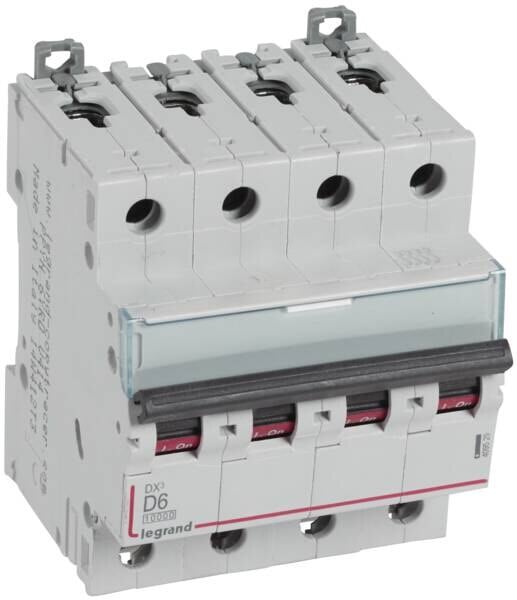 Legrand Legrand 409529 DX3 LS-Schalter D 6A 4-polig 10kA 400VAC 4TE
