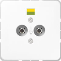 Jung Potential-Ausgl Steckdose 2 Steckerstifte CD 565-2 WW