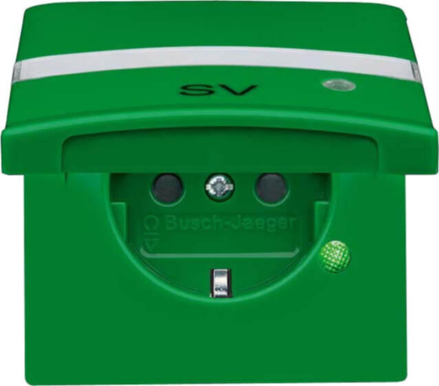 Busch-Jaeger Busch-Jaeger SCHUKO Steckdosen-Einsatz grün RAL6032 20 EUGKBLN-13-102