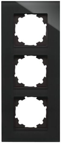 Kopp 405505007 Glas-Rahmen 3-fach HK07 schwarz
