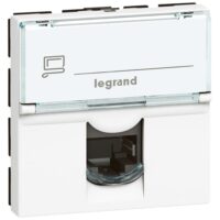 Legrand 076574 Datendose 1xRJ45 Kategorie6A UTP 2-modulig ultraweiß