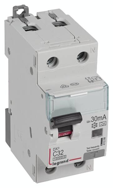 Legrand Legrand 411299 DX3 Fi/LS-Schalter C 32A 1P+N 10kA 30mA Typ A 230VAC 2TE