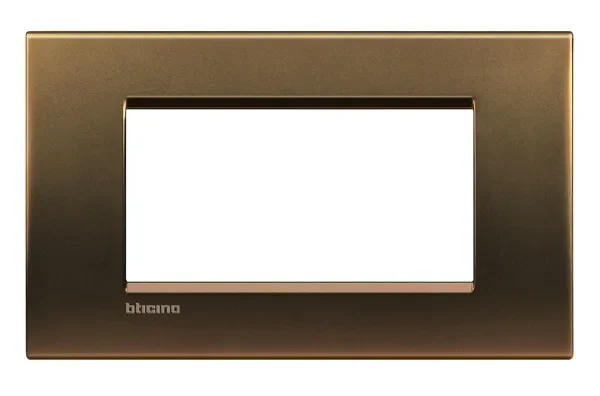 BTicino LNA4804BZ LivingLight Abdeck- rahmen für Kompaktinstallation 4M Bronze