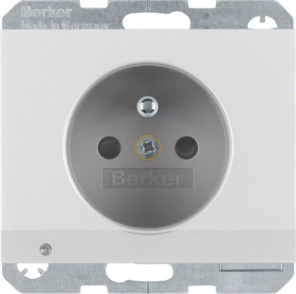 Berker Berker Steckdose aluminium mit Schutzkontaktstift 6765107003