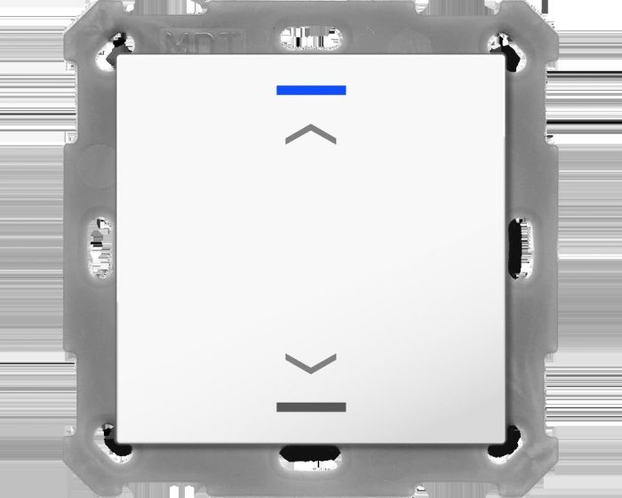 MDT KNX Taster 1-fach Light 55 reinweiß glänzend Jalousie BE-TAL55T1.A1 – Bild 1