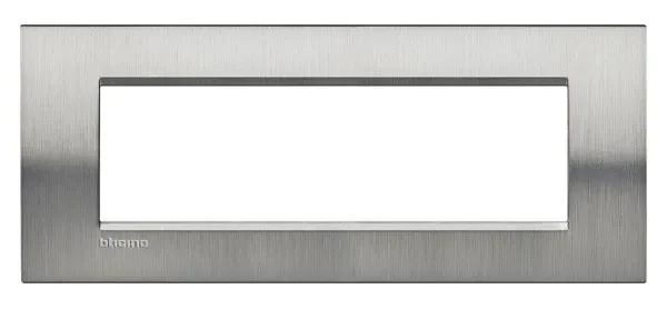 BTicino LNA4807ACS LivingLight Abdeck- rahmen für Kompaktinstallation 7M Stahl