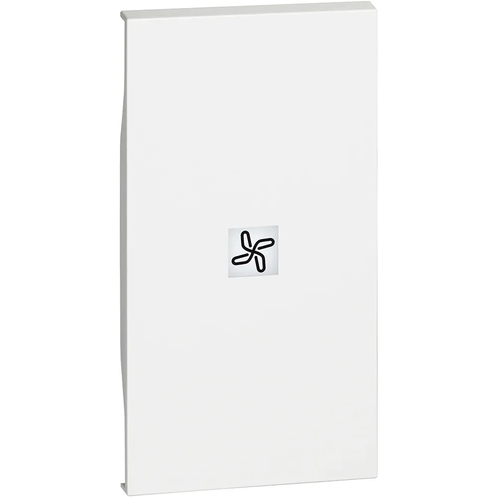 Legrand BTicino KW01M2RN LivingNow 2M Tasten- abdeckung mit Symbol Ventilator White