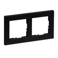 Legrand 765382 SEANO+2-fach Rahmen in der Farbausführung Schwarz lackiert