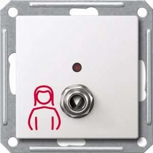Merten Merten Systemsteckdose pws/gl für Birntaster ohne Licht MEG4846-0319