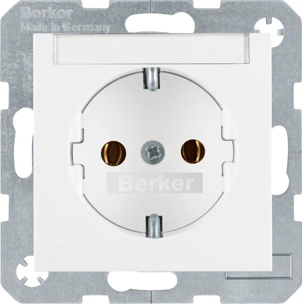 Berker Berker Schuko-Steckdose pws + Beschriftungsfeld 47501909