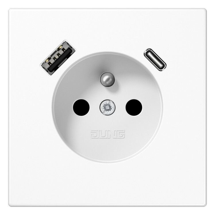 Jung Jung LS1520F-15CAWW Steckdose Frz/Belg m USB Typ AC