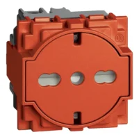 BTicino KR4140A16F LivingNow Kombi- Steckdose Italien in flacher Optik Rot