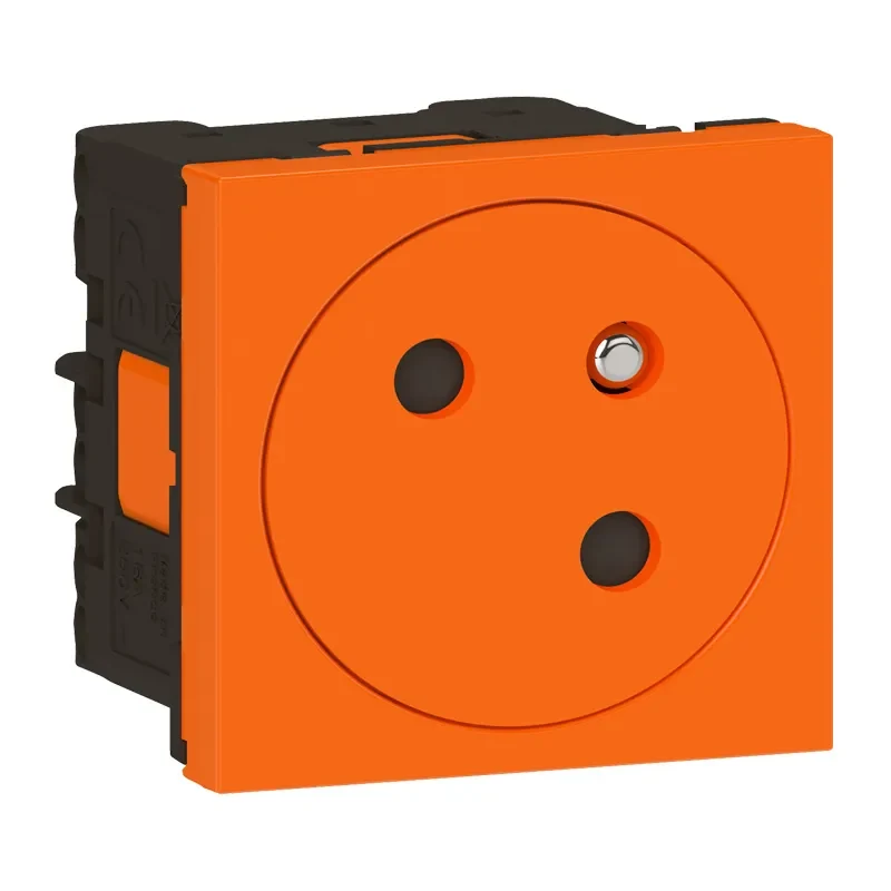 Legrand Legrand 077189L Link Steckdose 45° F/B Standard erhöht Berührungsschutz orange