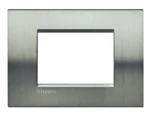 BTicino LNA4803ACS LivingLight Abdeck- rahmen für Kompaktinstallation 3M Stahl