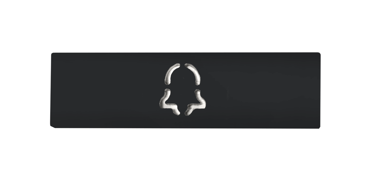 Doorbird DoorBird D21x Namensschild für eine Ruftaste, Glockensymbol – RAL 7016