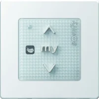 Somfy Funkwandsender io Pure Shine mit Rahmen 1811717