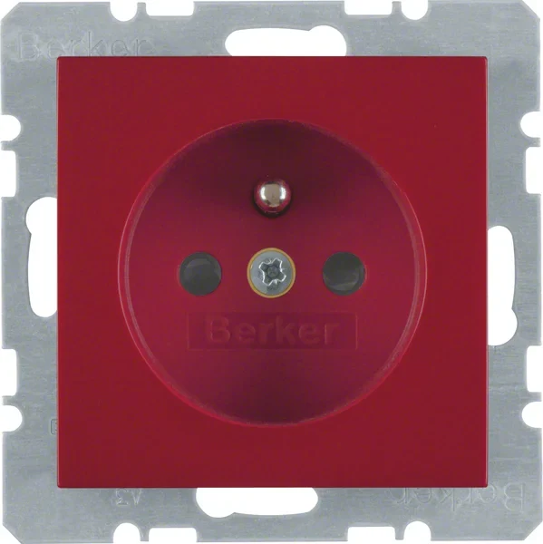 Berker Berker Steckdose rt/gl mit Schutzkontakt 6765768962