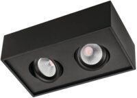 SG LEUCHTEN LED-Deckenanbauleuchte 14W Cube Lux 902554 2700K 940lm schwarz Konverter