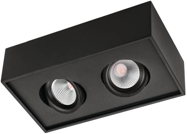SG LEUCHTEN LED-Deckenanbauleuchte 14W Cube Lux 902554 2700K 940lm schwarz Konverter