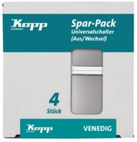 Kopp 602643054 Profi-Pack 4 Universal- schalter 10AX 250V VENEDIG platin