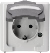 Kopp 103356006 Schutzkontsteckd AP-FR 1-fach IP44 16A 250V Blueelectric grau