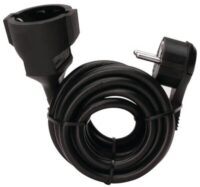 Kopp 143705086 Verläng.5m Flachstecker schwarz 1,5qmm IP20 16A 250V mit KiSi