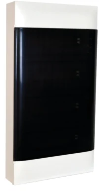 Legrand 135214 AP-Verteiler mit Rauchglas Kunststofftür weiß 4x12M Praktibox S