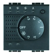 BTicino L4692FAN Raumthermostat für Fan-Coils 3-40°C Kontr.-LEDs Anthrazit