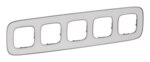 Legrand 754425 Rahmen 5-fach Valena Allure Weiß Mirror Kunststoff Glasoptik