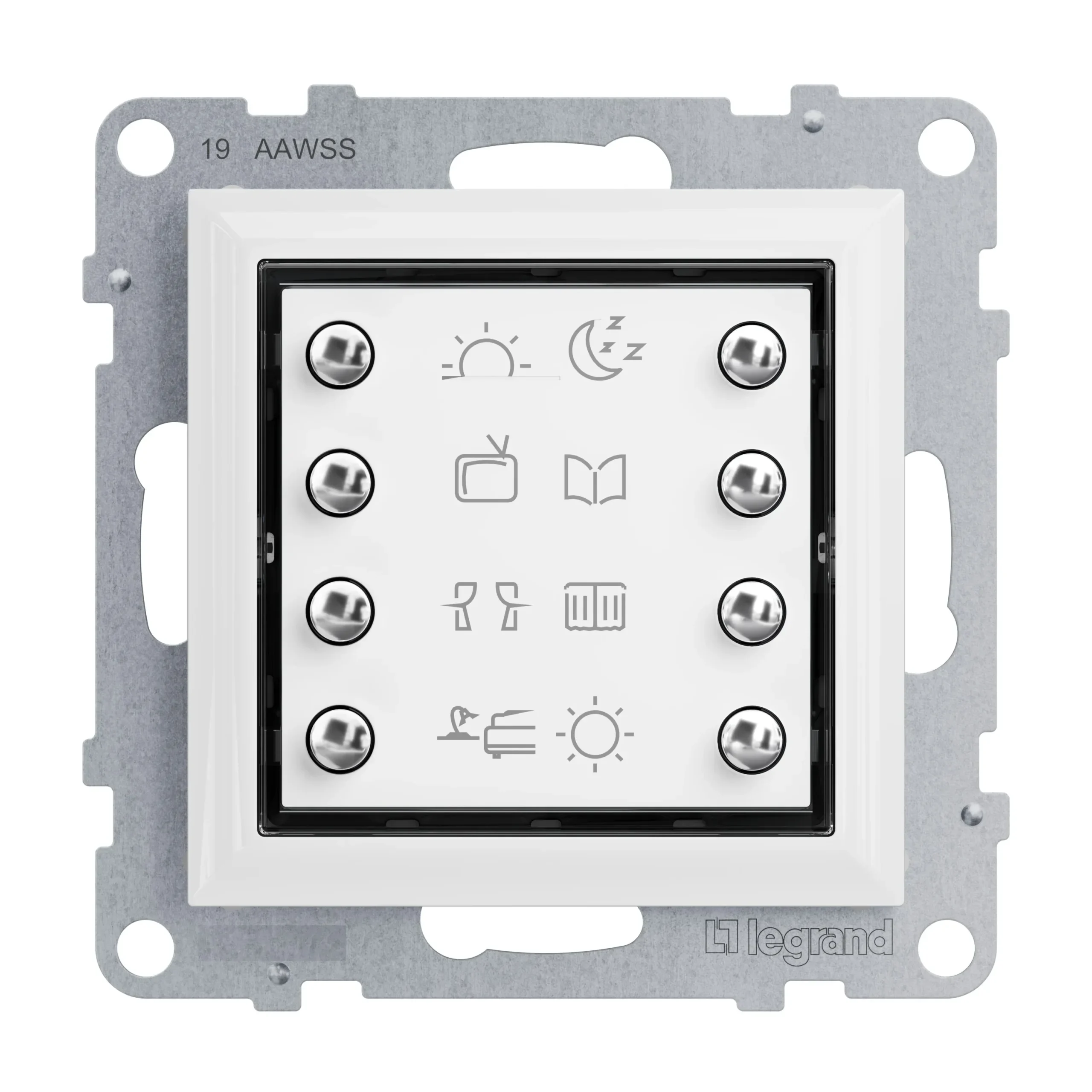 Legrand Legrand 765609 Seano MyHome Szenentaster zum Abrufen von 8 Szenarien in der