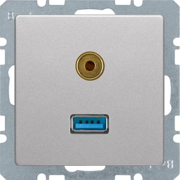 Berker Berker USB/3,5mm Audio Steckdose alu/lackiert 3315396084