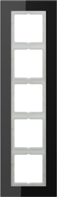 Jung Glasrahmen 5-fach schwarz waage/senkrecht LSP 985 GL SW