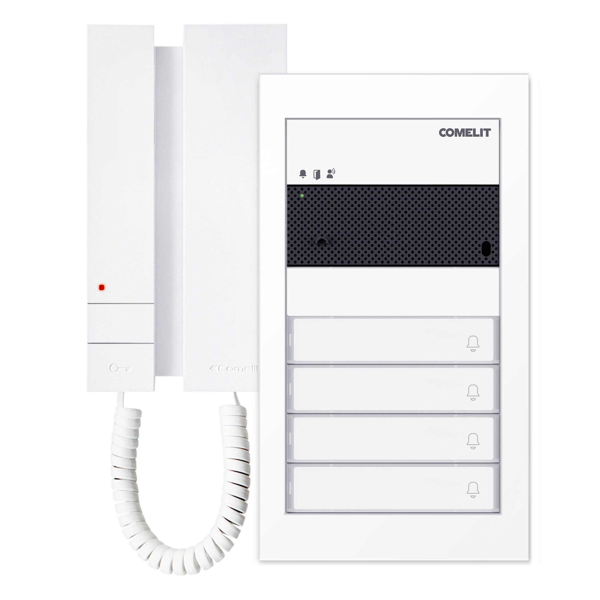 Comelit Comelit KAU2104 Paketlösung Ultra Audio Unterputz 4 Wohneinheiten Mini mit Hörer SB2