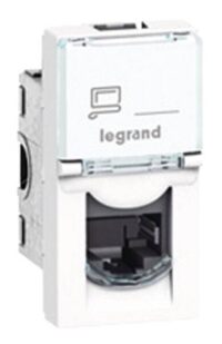 Legrand 076561 Datendose Kategorie6 1xRJ45 ungeschirmt UTP 1M Mosaic weiß