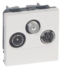 Legrand 079296 TV-R-SAT Dose 2-modulig Mosaic Aluminium